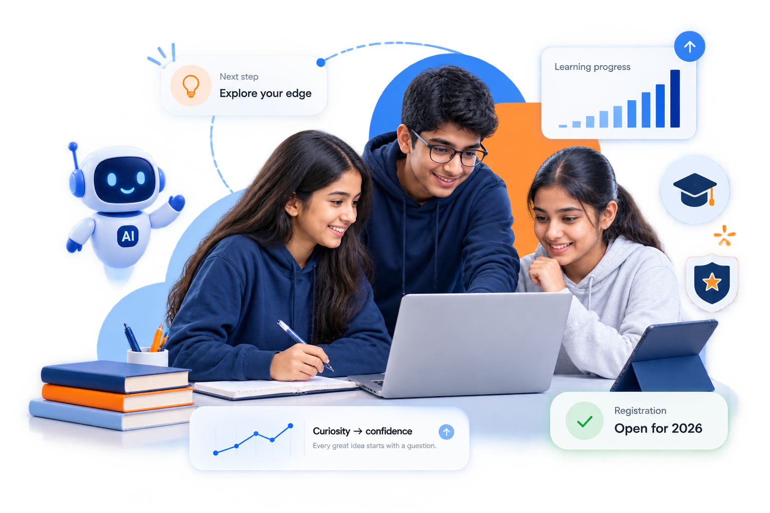 Students learning and building with AI